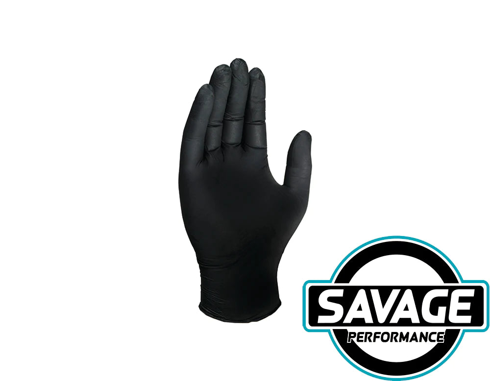 Mechanix Heavy Duty Black Nitrile Gloves - 100 Pack (5mil) - Size Large