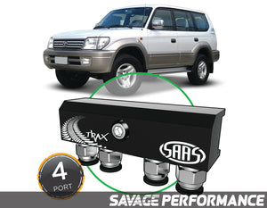 SAAS - Diff Breather Kit - 4 Port suits TOYOTA PRADO 90 Series 1996-2002