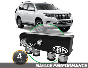 SAAS - Diff Breather Kit - 4 Port suits TOYOTA PRADO 150 Series 2009- Current