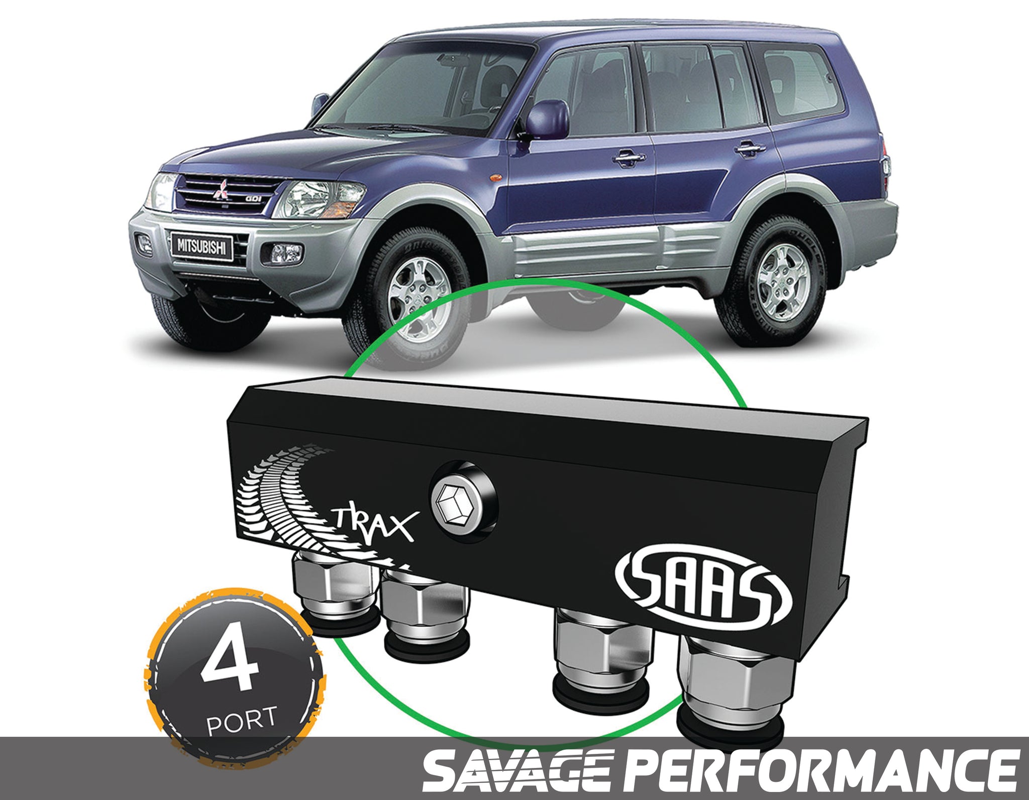 Diff Breather Kit - 4 Port suits MITSUBISHI PAJERO NM-NP 2000-2006