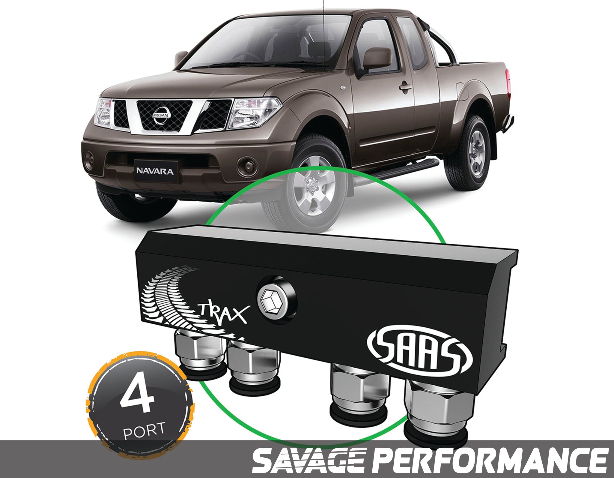 Diff Breather Kit - 4 Port suits NISSAN NAVARA D40 2006-2015