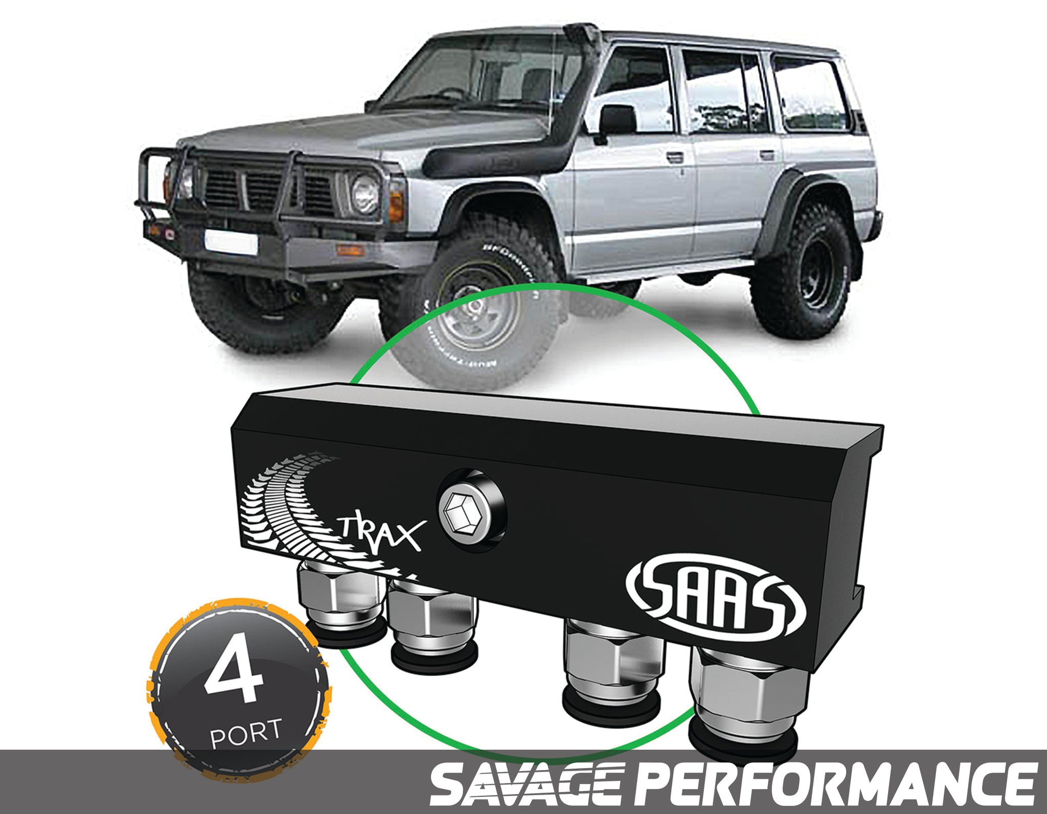 Diff Breather Kit - 4 Port suits NISSAN SAFARI / PATROL GQ Y60 1987-1997