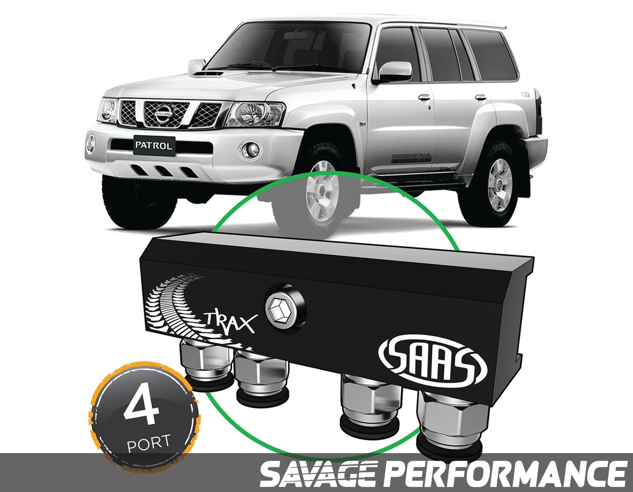 Diff Breather Kit - 4 Port suits NISSAN PATROL GU Y61 1997-2015