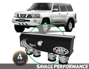 Diff Breather Kit - 4 Port suits NISSAN PATROL GU Y61 1997-2015