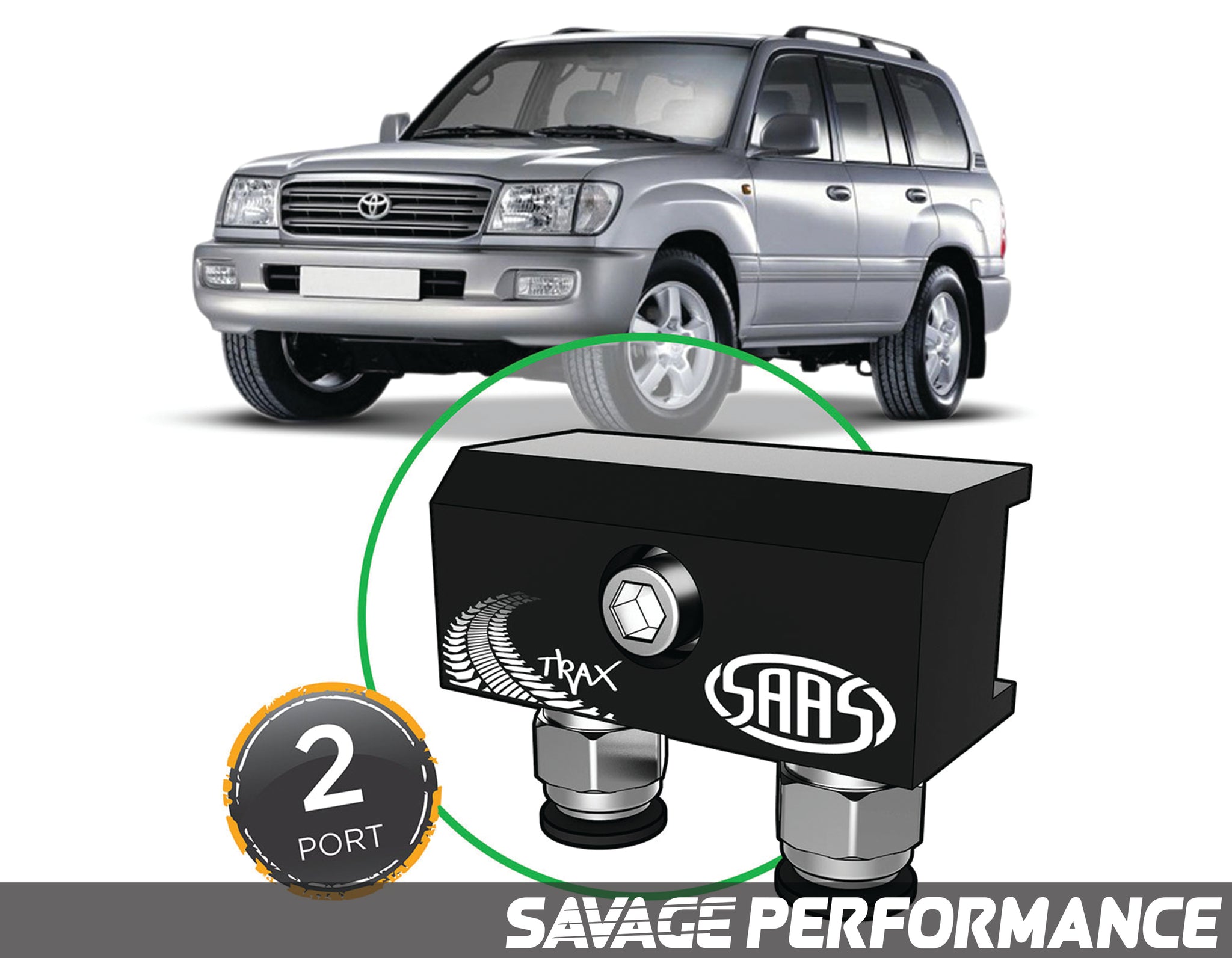 SAAS - Diff Breather Kit - 2 Port suits TOYOTA LANDCRUISER 100 Series 1998-2007