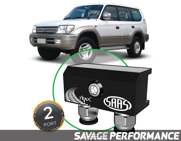 SAAS - Diff Breather Kit - 2 Port suits TOYOTA PRADO 90 Series 1996-2002