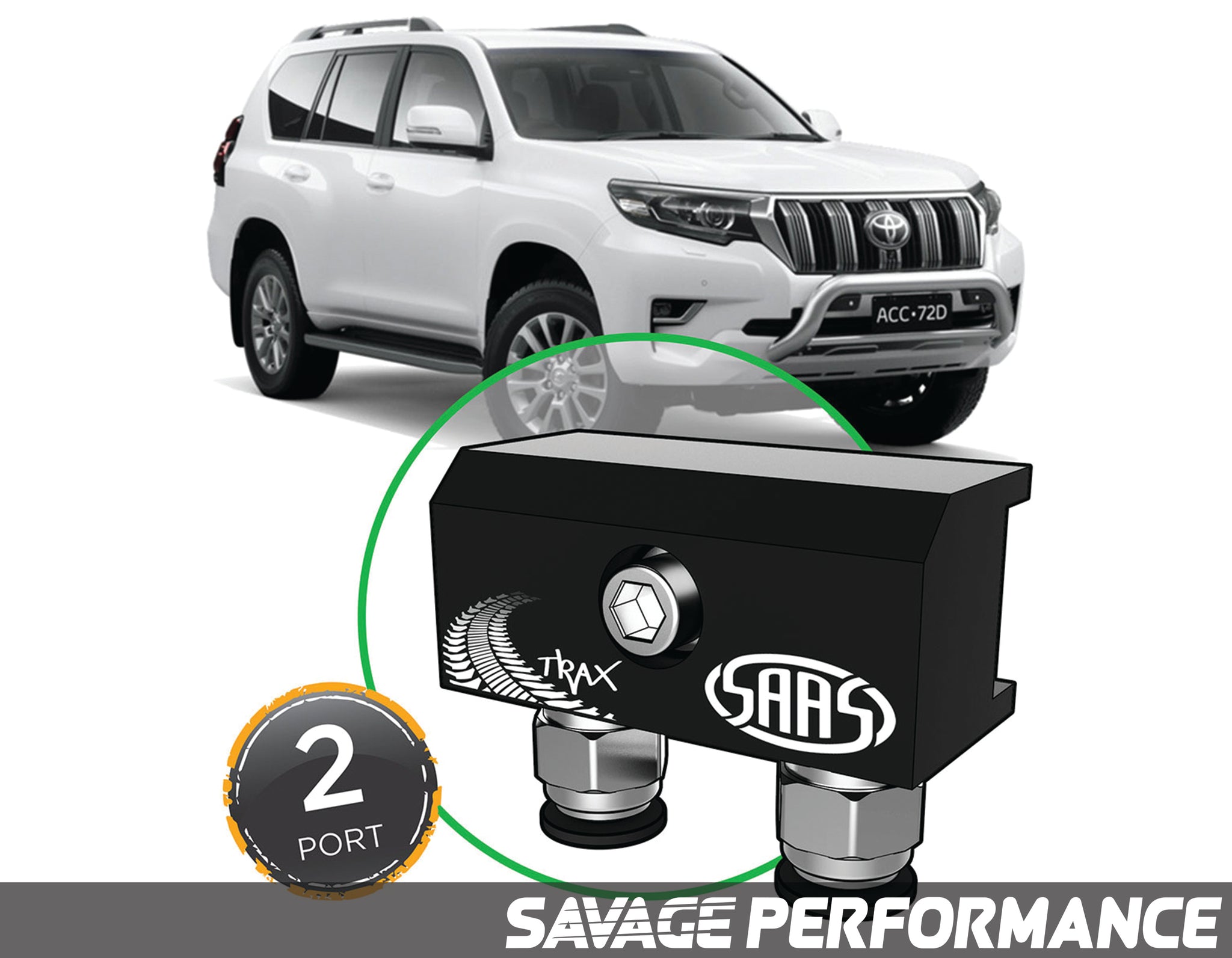 SAAS - Diff Breather Kit - 2 Port suits TOYOTA PRADO 150 Series 2009- Current