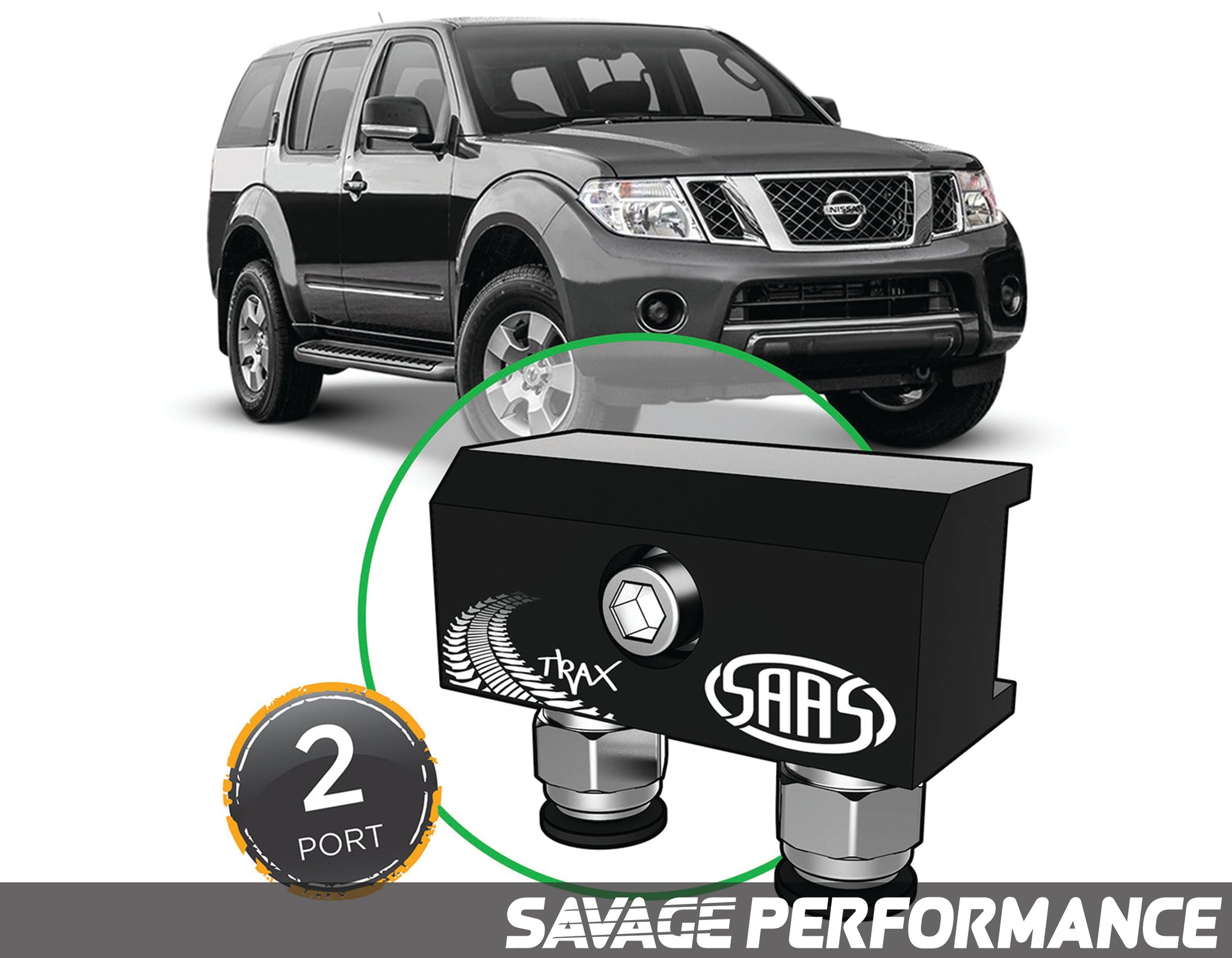 Diff Breather Kit - 2 Port suits NISSAN PATHFINDER R51 2006-2015