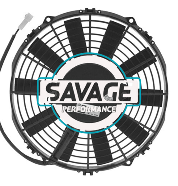 Spal Universal 225mm 9" 12V Pusher Straight Blade Fan 1140m3/h