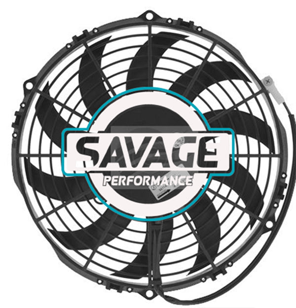 Spal Universal 255mm 10" 12V Puller Skew Blade Fan 1200m3/h