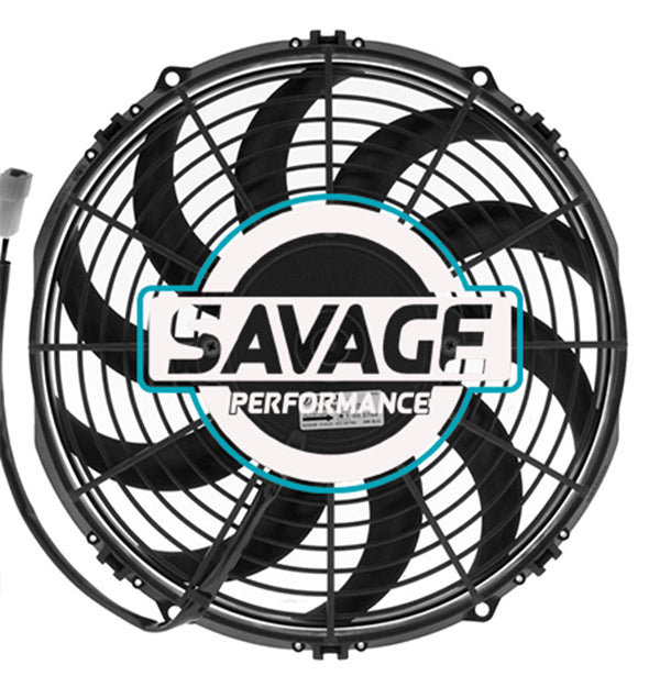 Spal Universal 280mm 11" 12V Pusher Skew Blade Fan 1410m3/h
