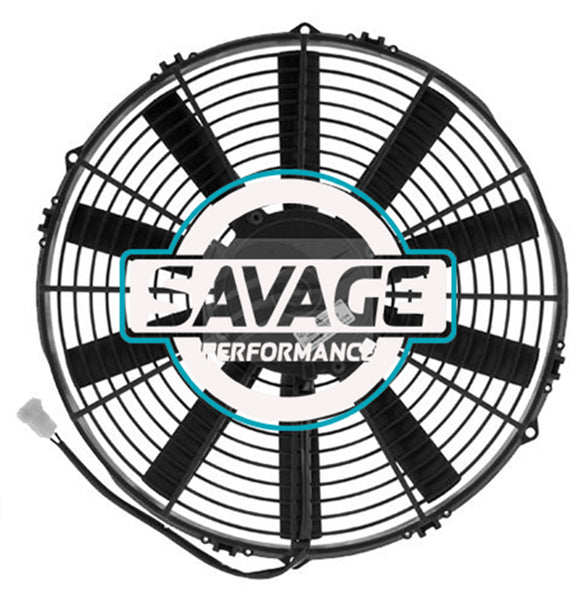 Spal Universal 350mm 14" 12V Pusher Straight Blade Fan 2140m3/h