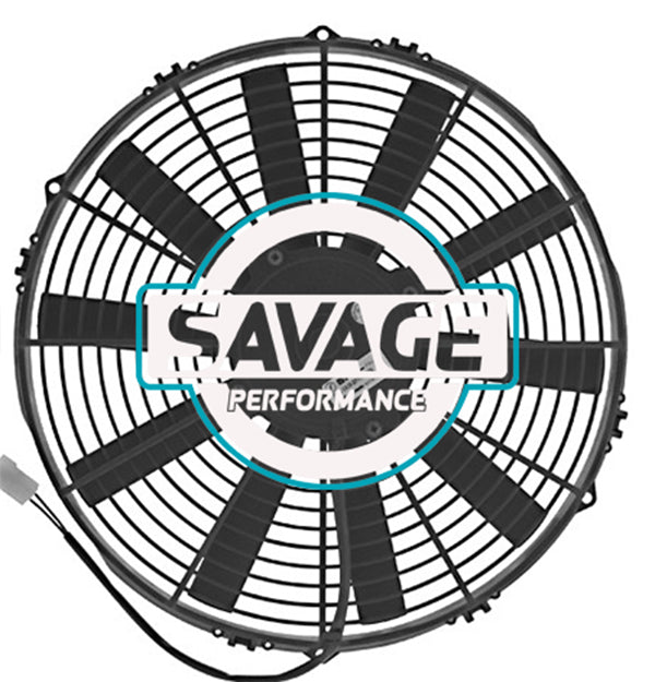 Spal Universal 350mm 14" 24V Pusher Straight Blade Fan 2100m3/h