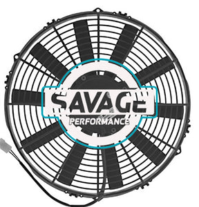Spal Universal 350mm 14" 24V Pusher Straight Blade Fan 2100m3/h
