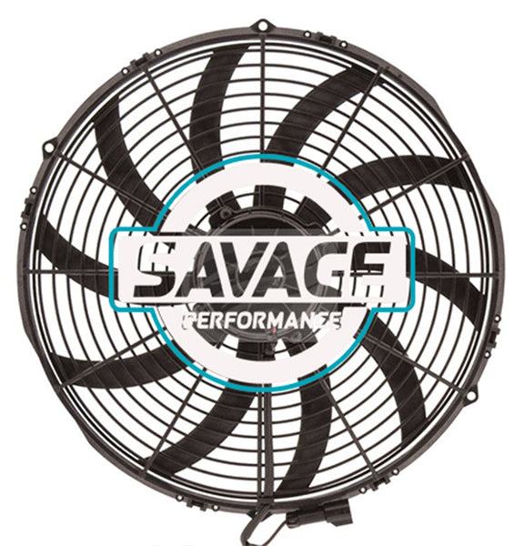 Spal Universal 385mm 16" 12V Puller - HP - Skew Blade Fan 4191m3/h
