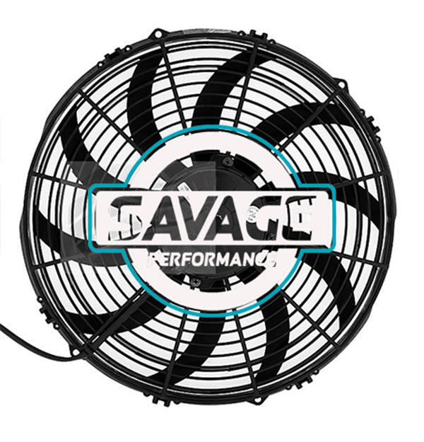 Spal Universal 350mm 14" 12V Puller Skew Blade Fan 3160m3/h