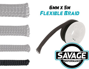JAYLEC - 6mm x 5m Flexible Loom Braid / Expandable Sleeve
