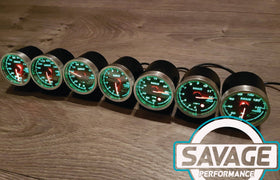 60mm Savage Oil Temperature Gauge 7 Colours