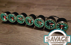 60mm Savage 45 PSI Boost Gauge PSI 7 Colours