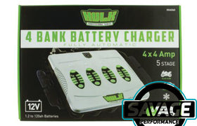 HULK 4x4 - 4 Bank 5 Stage Automatic Battery Charger - 4x 4 Amp 12v