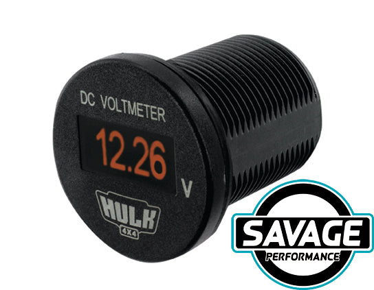 HULK 4x4 - OLED Voltmeter 6-60V DC - AMBER