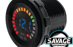 HULK 4x4 - Voltmeter 5-15V DC - BLUE with COLOURED Indicator