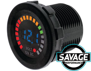 HULK 4x4 - Voltmeter 5-15V DC - BLUE with COLOURED Indicator