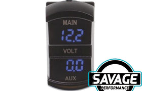 HULK 4x4 - Dual Voltmeter Switch Size 5-30V - BLUE