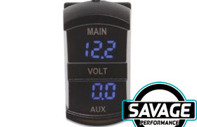 HULK 4x4 - Dual Voltmeter Switch Size 5-30V - BLUE
