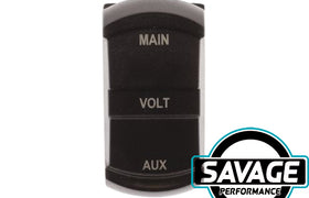HULK 4x4 - Dual Voltmeter Switch Size 5-30V - BLUE