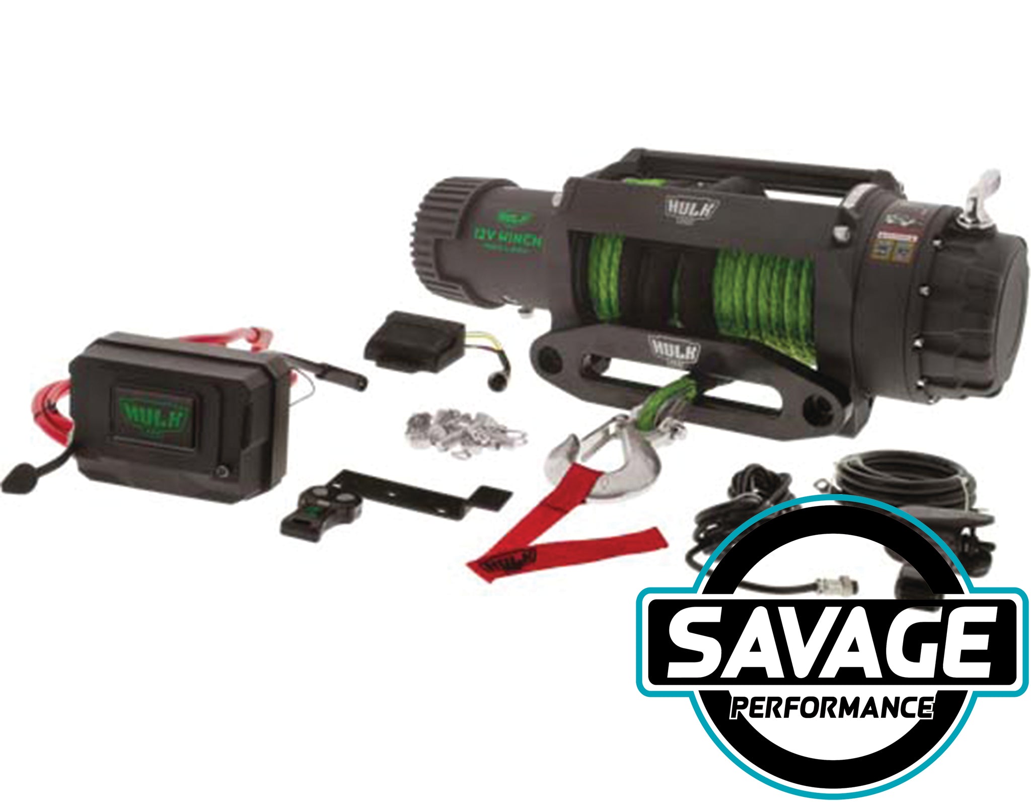 HULK 4x4 Professional Series Electric Winch 9500lbs (Dyneema Rope)