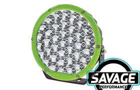 Hulk 4x4 9 Inch Round LED Driving / Spot Light - Pair - GREEN