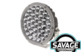 Hulk 4x4 9 Inch Round LED Driving / Spot Light - Pair - SILVER