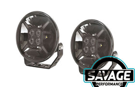 Hulk 4x4 9 Inch Round PREMIUM LED Driving / Spot Light - Pair - BLACK