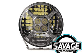 Hulk 4x4 9 Inch Round PREMIUM LED Driving / Spot Light - Pair - CHROME