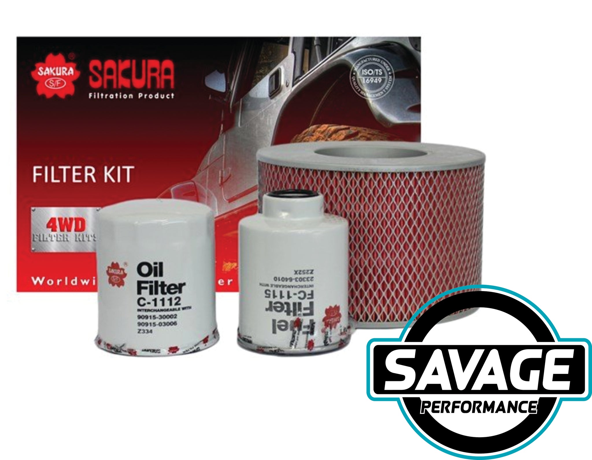 Filter Kit suits Toyota Hilux Surf Landcruiser KZN185 - SAKURA