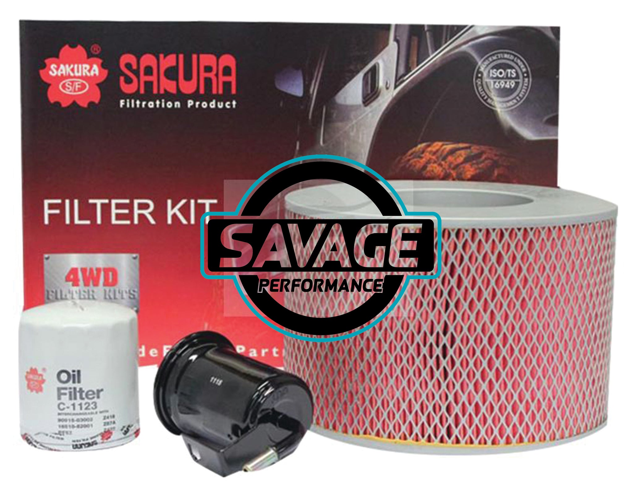 Filter Kit suits Toyota Landcruiser FZJ105R 1FZ-FE - SAKURA