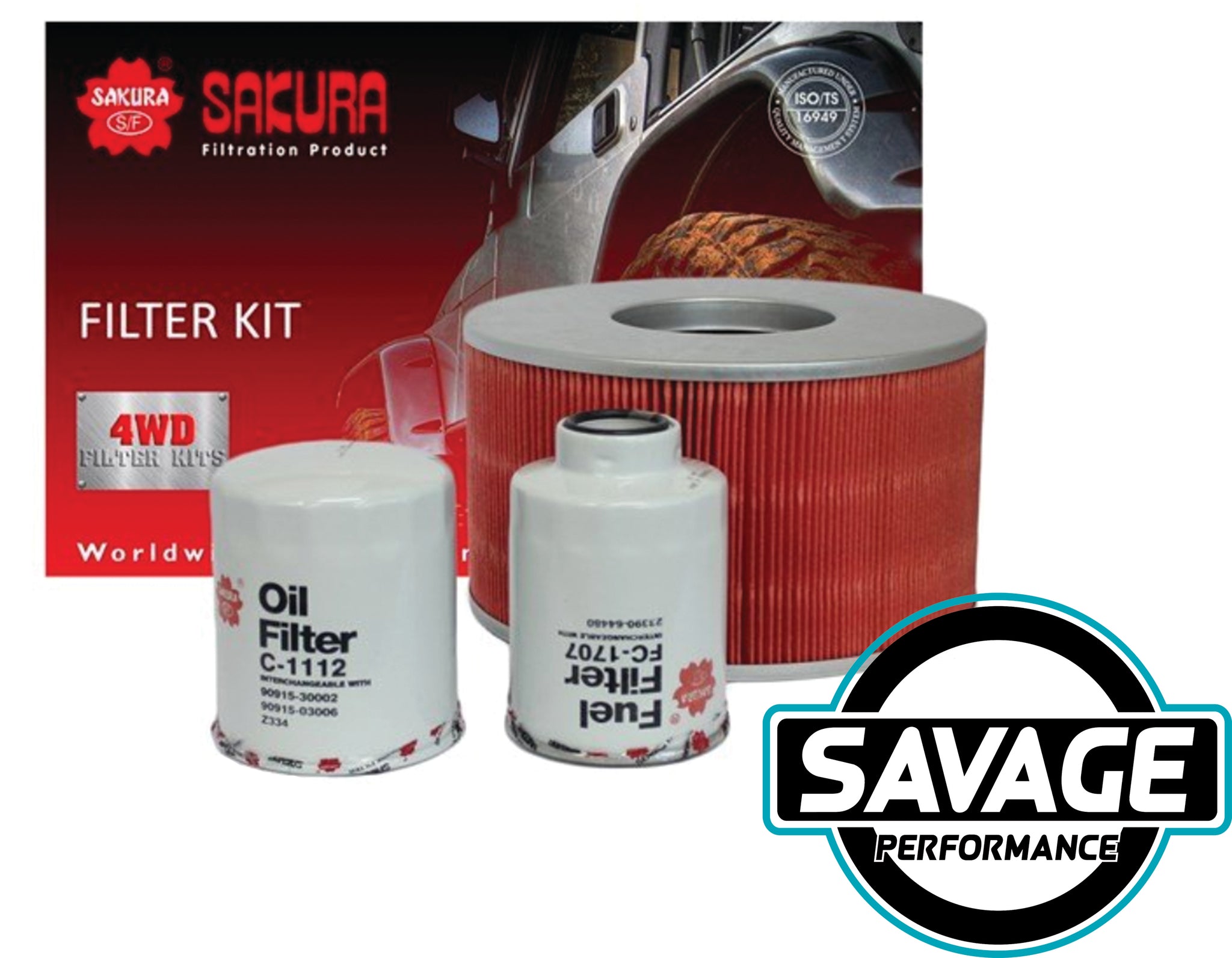 Filter Kit suits Toyota Landcruiser HDJ100 1HD-FTE - SAKURA