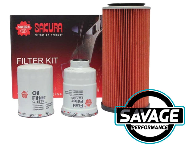 4WD Nissan Patrol GU RD28T 1997-2000 Filter Kit - SAKURA