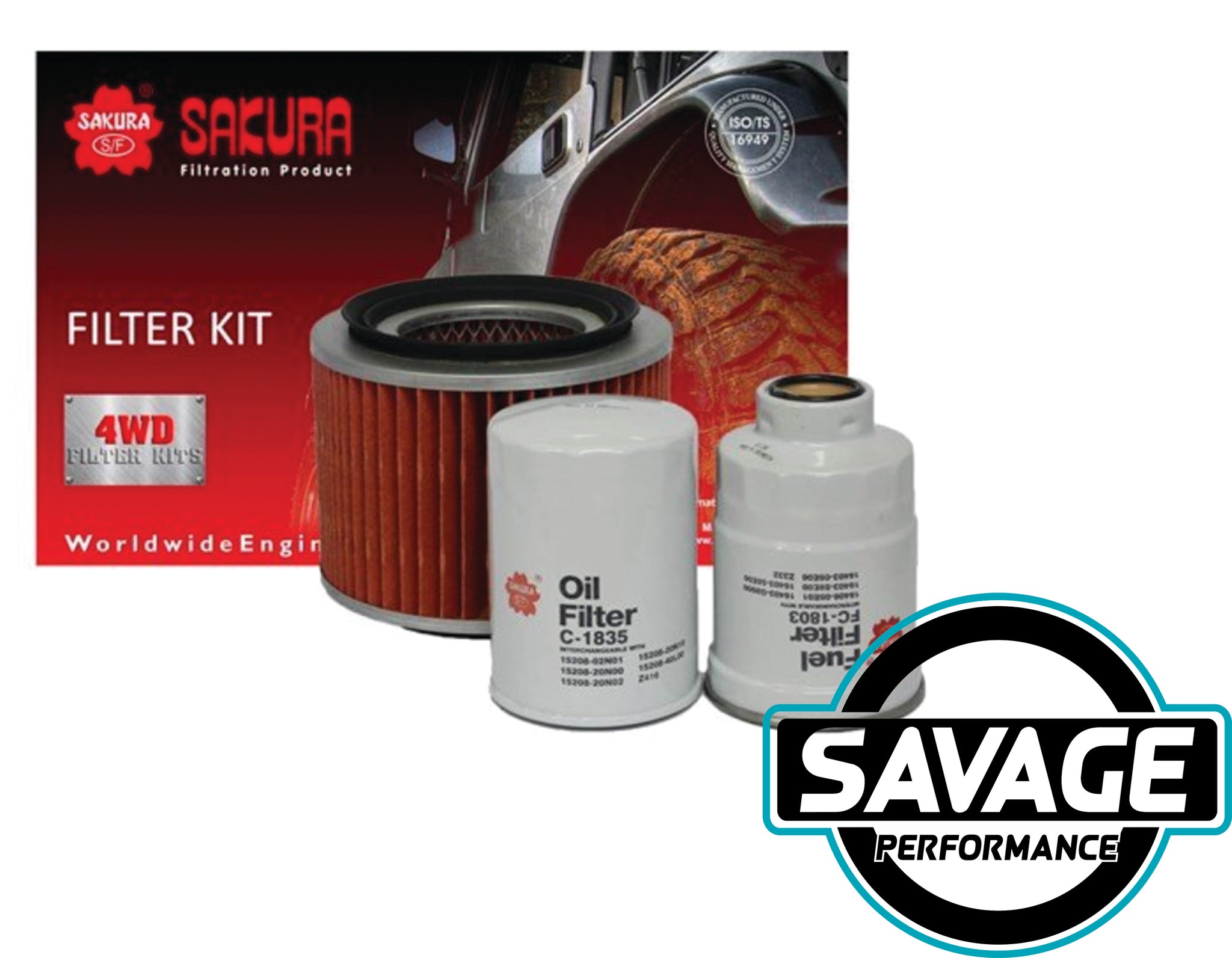 Nissan Patrol / Safari DX ST GU Y61 1997-2000 RD28ETI Filter Kit - SAKURA