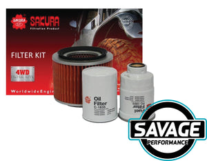Nissan Patrol / Safari DX ST GU Y61 1997-2000 RD28ETI Filter Kit - SAKURA