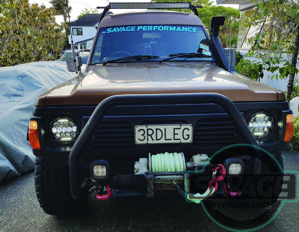 NISSAN SAFARI GQ Y60 7 Inch Round LED Headlight *Savage Performance*