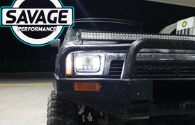Suits Toyota Hilux Aftermarket 7 Inch x 5 Inch LED Headlights *Savage Performance*