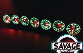 60mm Savage Boost Gauge PSI 7 Colours
