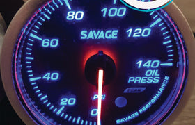 60mm Savage Oil Pressure Gauge 7 Colours *Savage Performance*