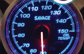 60mm Savage Oil Temperature Gauge 7 Colours *Savage Performance*