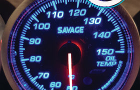 60mm Savage Oil Temperature Gauge 7 Colours