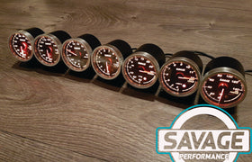 60mm Savage Oil Temperature Gauge 7 Colours *Savage Performance*