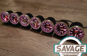 60mm Savage Oil Temperature Gauge 7 Colours