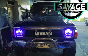7 Inch RAINBOW HALO Round LED Headlights *Savage Performance*